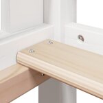 vidaXL Lit superposé avec toit blanc 90x200 cm bois de pin massif