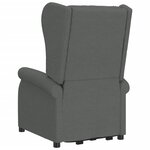 vidaXL Fauteuil de massage inclinable Gris foncé Tissu