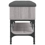 vidaXL Banc à chaussures sonoma gris 82x32x45 cm bois d'ingénierie