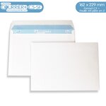 Lot de 100 enveloppes blanches c5 - gamme courrier+ (sans fenêtre)