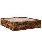 vidaXL Cadre de lit chêne fumé 180x200 cm bois d'ingénierie