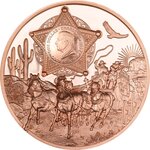 Pièce de monnaie en Cuivre 1 Dollar g 50 Millésime 2024 Legends WILD WEST