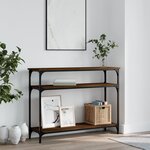 vidaXL Table console chêne marron 100x29x75 cm bois d'ingénierie