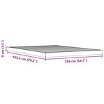 vidaXL Cadre de lit cire marron 135x190 cm bois de pin massif