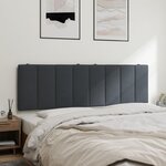 vidaXL Coussin de tête de lit gris foncé 160 cm velours