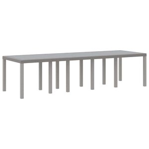 vidaXL Table de jardin pour repas Gris clair 300 x 100 x 73 cm