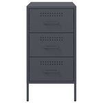 vidaXL Tables de chevet 2 Pièces anthracite 36x39x68 cm