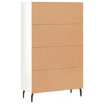 vidaXL Buffet haut blanc brillant 69 5x31x115 cm bois d'ingénierie