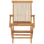 vidaXL Chaises de jardin avec coussins beige lot de 2 Bois teck massif