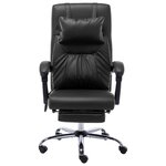 Chaise fauteuil siège de bureau informatique étude de massage similicuir noir 02_0024018