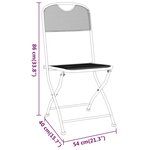 vidaXL Chaises pliables jardin lot de 2 Maille métallique Anthracite