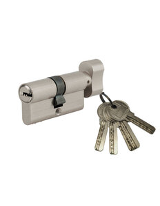 SP - Cylindre de serrure à bouton Tiger 6 40Bx30mm nickel anti-arrachement anti-perçage 5 clés - SP