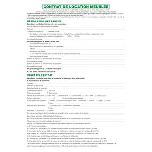 Feuilles Contrat De Location Pour Locaux Meublés - Blanc - X 50 - Exacompta