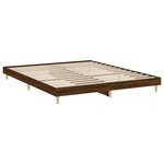 vidaXL Cadre de lit chêne marron 120x200 cm bois d'ingénierie