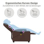 vidaXL Fauteuil de massage inclinable électrique marron similicuir