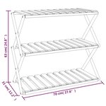 vidaXL Étagère pliable à 3 niveaux Marron 70x31x63 cm Bois d'acacia