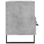 vidaXL Meuble TV gris béton 102x36x50 cm bois d'ingénierie