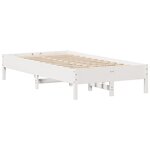 vidaXL Cadre de lit sans matelas blanc 100x200 cm bois de pin massif