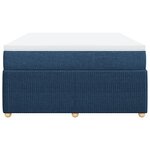 vidaXL Sommier à lattes de lit avec matelas Bleu 140x200 cm Tissu
