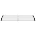 vidaXL Auvent de porte Noir 200 x 100 cm PC