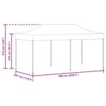 vidaXL Tente pliable 3 x 6 m Blanc crème