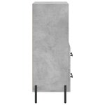 vidaXL Buffet Gris béton 34 5x34x90 cm Bois d'ingénierie