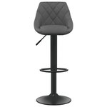 vidaXL Tabourets de bar lot de 2 gris foncé velours