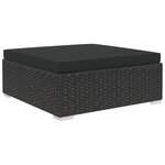 vidaXL Salon de jardin 6 Pièces avec coussins résine tressée noir