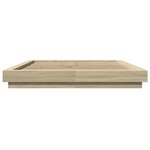 vidaXL Cadre de lit chêne sonoma 160x200 cm bois d'ingénierie