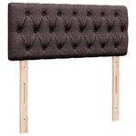 vidaXL Sommier à lattes de lit et matelas marron foncé 120x190cm tissu