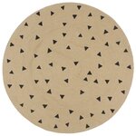vidaXL Tapis fait à la main Jute avec imprimé à triangles 120 cm