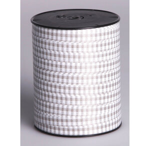 Bolduc lisse 250mx10mm Vichy taupe CLAIREFONTAINE