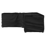 vidaXL Housse de salon de jardin en forme de L 18 œillets 220x285x80cm