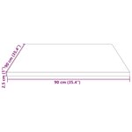 vidaXL Dessus de table blanc 90x90x2 5 cm bois de pin massif