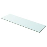 vidaXL Panneaux d'étagère 2 Pièces Verre Transparent 100 x 30 cm