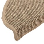 vidaXL Tapis d'escalier auto-adhésifs 15 Pièces Beige foncé 65x21x4 cm