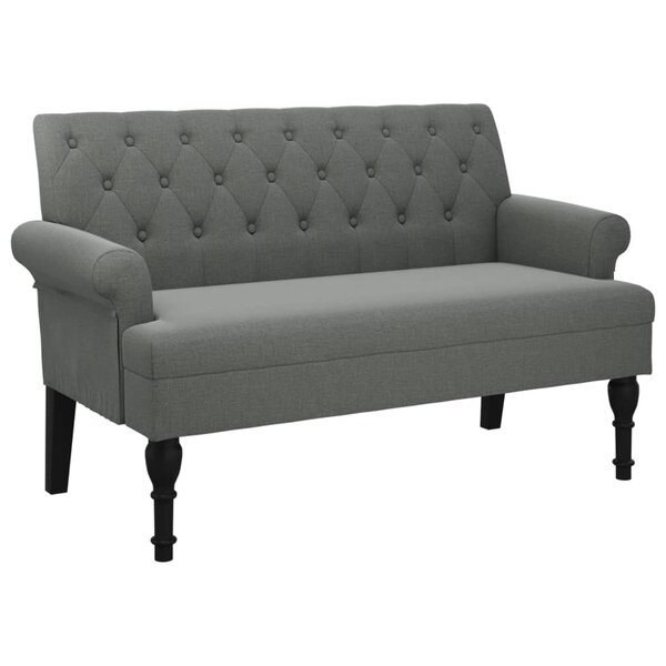 vidaXL Banc avec dossier gris foncé 120x62x75 5 cm tissu