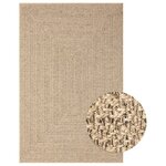 vidaXL Tapis 160x230 cm aspect jute intérieur et extérieur