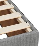 vidaXL Cadre de lit gris clair 120x190 cm tissu