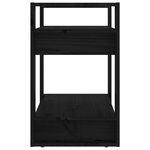 vidaXL Bibliothèque/Séparateur de pièce Noir 60x35x57 cm Pin massif