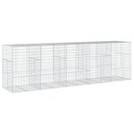 vidaXL Panier gabion avec couvercle 500x100x150 cm fer galvanisé