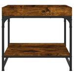 vidaXL Table basse chêne fumé 49 5x49 5x45 cm bois d'ingénierie