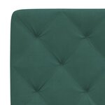 vidaXL Cadre de lit avec lumières LED vert foncé 140x190 cm velours