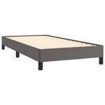 vidaXL Cadre de lit Gris 90x190 cm Similicuir