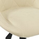vidaXL Chaise pivotante de bureau Crème Velours