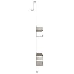 vidaXL Support de douche suspendu acier inoxydable 304 brossé