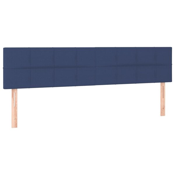vidaXL Têtes de lit 2 Pièces Bleu 80x5x78/88 cm Tissu