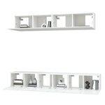 vidaXL Ensemble de meubles TV 5 Pièces Blanc Bois d'ingénierie