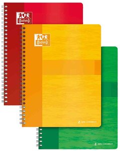 Cahier à spirale A4 Seyès 180 pages 90g Coloris Aléatoire OXFORD