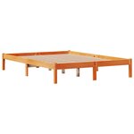 vidaXL Cadre de lit avec tête de lit cire marron 140x190cm bois de pin